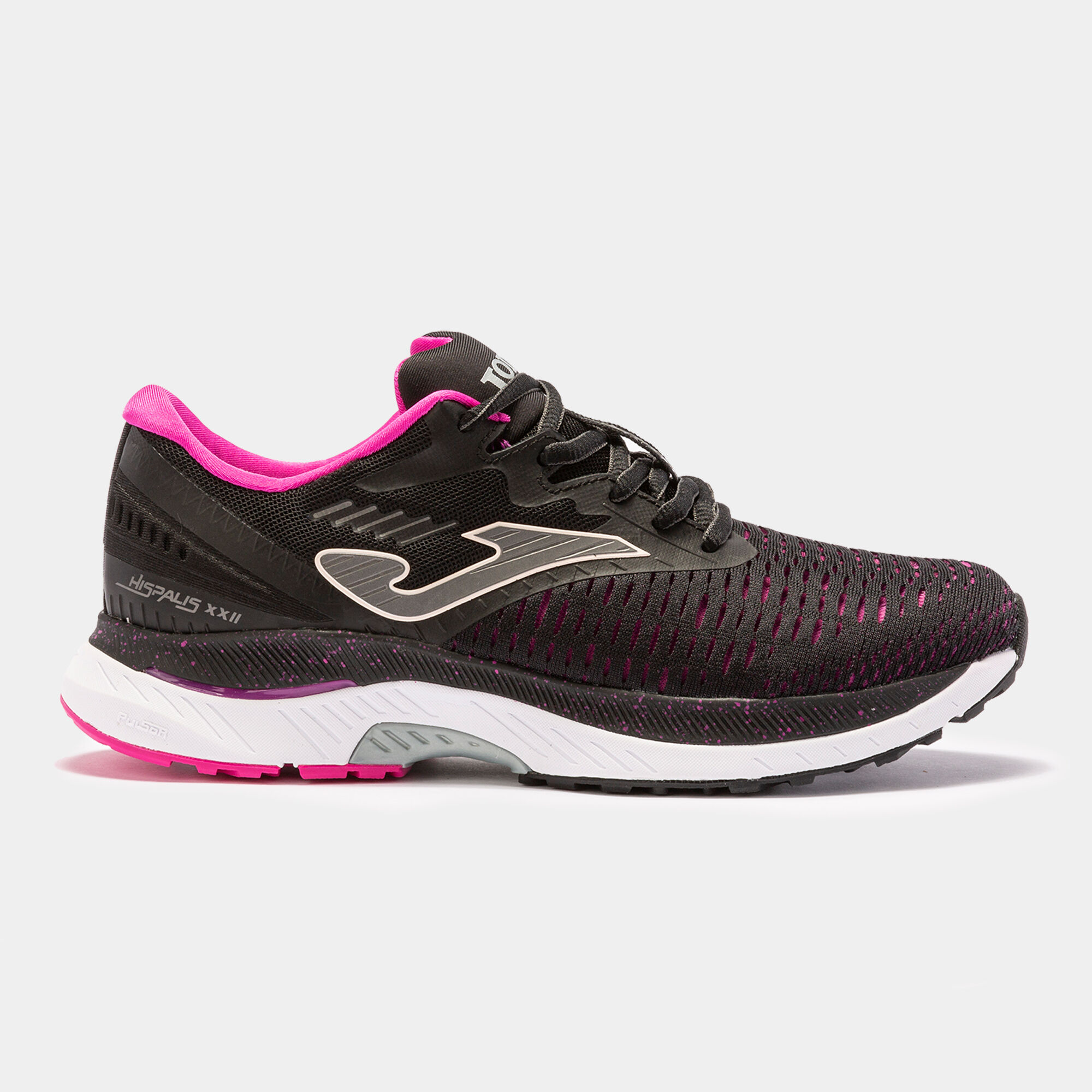 ZAPATILLAS JOMA RUNNING HISPALIS 22 MUJER NEGRO FUCSIA